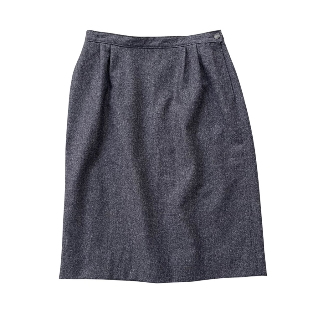💫 Vintage Pendleton Gray Virgin Wool High Waisted Skirt Size 12 Classic